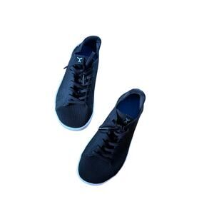 Flux adapter trainer barefoot black knit white sole shoes
